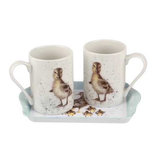 Wrendale Designs Lovely Mum 3 Piece Mug & Tray Set (Ducks) image number null